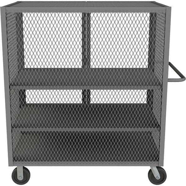 Durham - 2,000 Lb Capacity 3-Shelf Security Mesh Truck - A1 Tooling