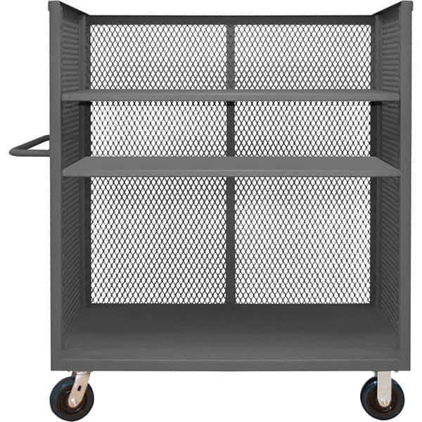 Durham - 3,600 Lb Capacity 3-Shelf 3-Sided Mesh Truck - A1 Tooling