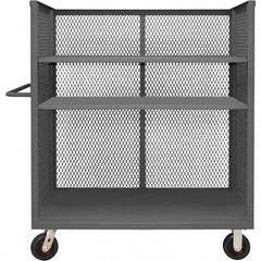 Durham - 3,600 Lb Capacity 3-Shelf 3-Sided Mesh Truck - A1 Tooling