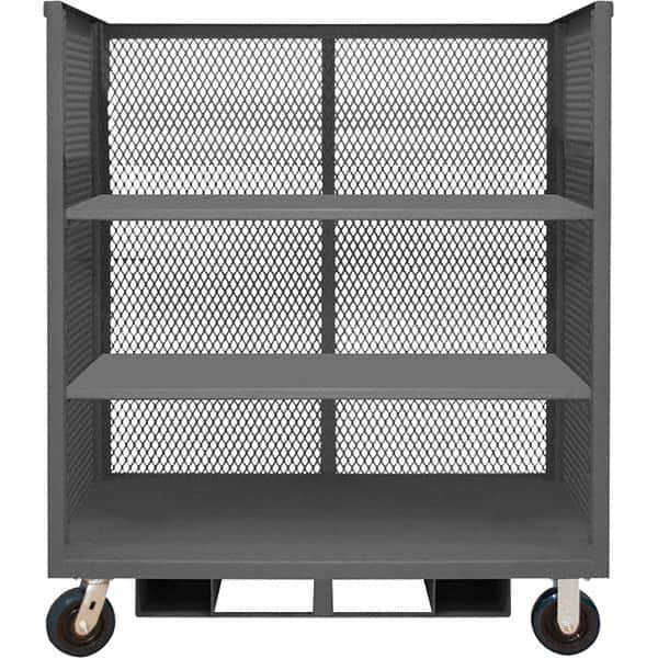 Durham - 3,600 Lb Capacity 3-Shelf 3-Sided Mesh Truck - A1 Tooling