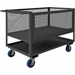 Durham - 2,000 Lb Capacity 2-Shelf 4-Sided Mesh Box Truck - A1 Tooling