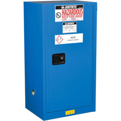 Justrite - 1 Door 1 Shelf 15 Gal Space Saver Safety Cabinet for Flammable Substances - Exact Industrial Supply