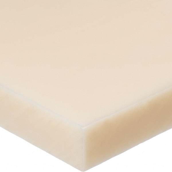 Plastic Sheet: Nylon 6/6, 3/4″ Thick, 16″ Long, Off-White, 10,000 psi Tensile Strength Rockwell M-85