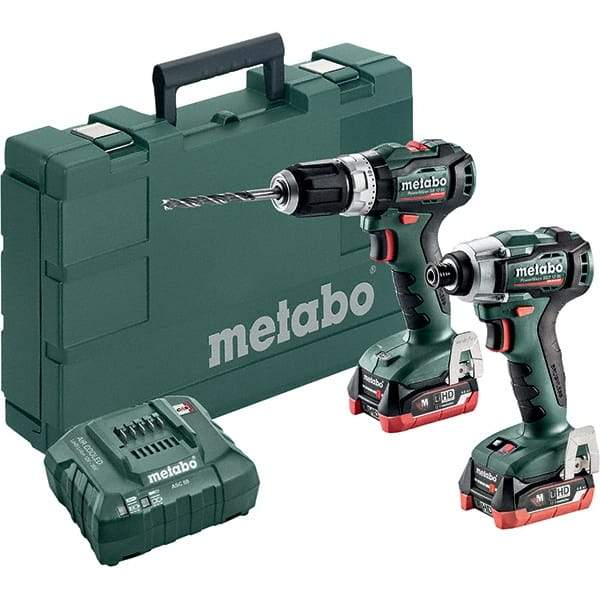 Metabo - Cordless Tool Combination Kits Voltage: 12 Tools: 1/4" Hex Compact Brushless Impact Driver; Compact Brushless Hammer Drill/Driver - A1 Tooling