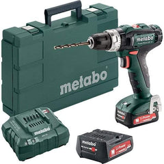 Metabo - 12 Volt 3/8" Keyless Chuck Cordless Hammer Drill - 0 to 21,000 BPM, 0 to 360 & 1,400 RPM, Reversible - A1 Tooling