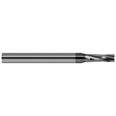 Square End Mill: 1/2'' Dia, 1-1/2'' LOC, 4'' OAL, 10 Flutes, Solid Carbide Single End, CVD Finish, Helical Flute, RH Cut, RH Flute