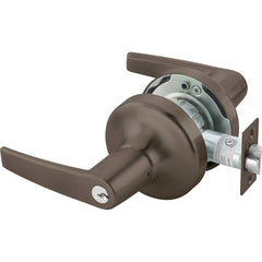 Yale - Lever Locksets; Door Thickness: 1-3/4 (Inch); Door Thickness: 1-3/4 ; Back Set: 2-3/4 (Inch); For Use With: Storeroom; Utility; Exit Doors ; Finish/Coating: Oxidized Satin Dark Bronze (10B) ; Cylinder Type: 6 Pin Para Keyway - Exact Industrial Supply