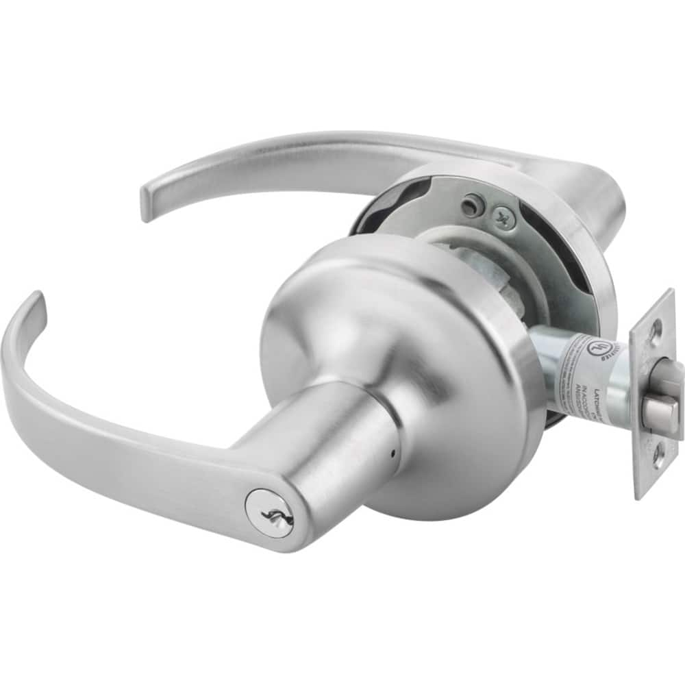 Yale - Lever Locksets; Door Thickness: 1-3/4 (Inch); Door Thickness: 1-3/4 ; Back Set: 2-3/4 (Inch); For Use With: Entrance or Office Doors ; Finish/Coating: Satin Chrome ; Cylinder Type: 6 Pin Para Keyway - Exact Industrial Supply