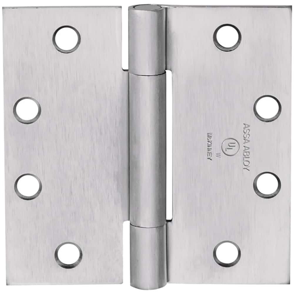 Yale - Commercial Hinges; Length (Inch): 4-1/2 ; Thickness (Decimal Inch): 0.1340 ; Number of Knuckles: 3.000 ; Stanley Finish Code: US26D ; Finish/Coating: US26D ; Box Quantity: 3 - Exact Industrial Supply