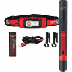 Milwaukee Tool - Flashlights; Type: Hands-free ; Bulb Type: LED ; Battery Size: Integrated ; Rechargeable: Rechargeable ; Maximum Light Output (Lumens): 600 ; Body Type: Plastic - Exact Industrial Supply