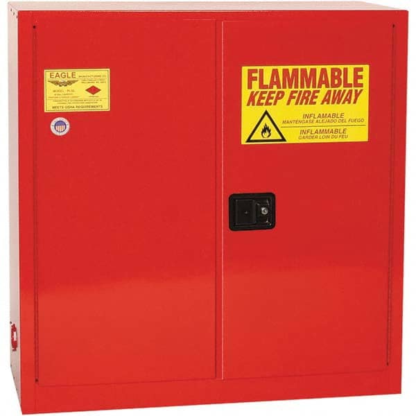 Eagle - Safety Cabinets Hazardous Chemical Type: Flammable and Combustible Liquids Color: Red - A1 Tooling