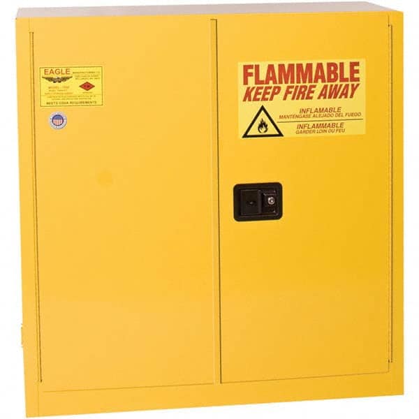 Eagle - Safety Cabinets Hazardous Chemical Type: Flammable and Combustible Liquids Color: Yellow - A1 Tooling