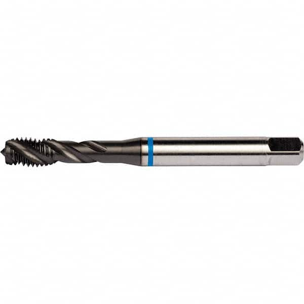 Spiral Flute Tap: 7/8-9, UNC, 4 Flute, Semi-Bottoming, 2B & 3B Class of Fit, SUPER-B Finish 19.5″ Thread Length, 5.512″ OAL, Right Hand Flute, Right Hand Thread, H6, Series E812