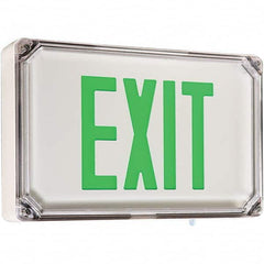 Hubbell Lighting - Illuminated Exit Signs Number of Faces: 1 Letter Color: Green - A1 Tooling