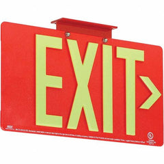 Hubbell Lighting - Illuminated Exit Signs Number of Faces: 1 Letter Color: Photoluminescent - A1 Tooling