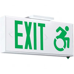 Hubbell Lighting - Illuminated Exit Signs Number of Faces: 1 Letter Color: Green - A1 Tooling