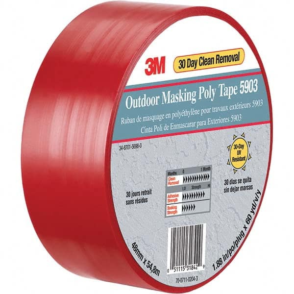 3M - 60 Yd x 50" x 7.5 mil Red Polyethylene Cloth Duct Tape - A1 Tooling