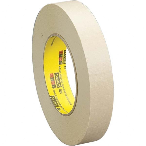 3M - 3-1/4" Wide x 60 Yd Long x 7.6 mil Tan Crepe Paper Masking Tape - A1 Tooling