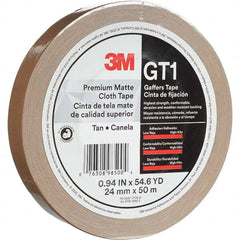 3M - 50m x 24mm x 11 mil Tan Cotton Cloth Gaffers Tape - A1 Tooling