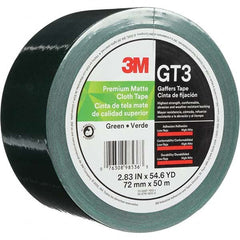 3M - 50m x 72mm x 11 mil Green Cotton Cloth Gaffers Tape - A1 Tooling