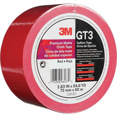 3M - 50m x 72mm x 11 mil Red Cotton Cloth Gaffers Tape - A1 Tooling