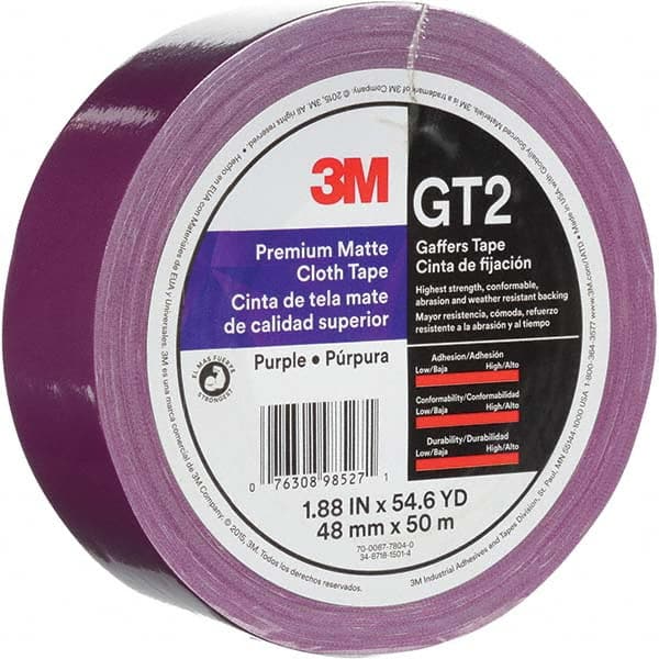 3M - 50m x 48mm x 11 mil Purple Cotton Cloth Gaffers Tape - A1 Tooling