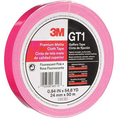 3M - 50m x 24mm x 11 mil Fluorescent Pink Cotton Cloth Gaffers Tape - A1 Tooling