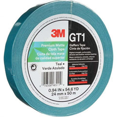 3M - 50m x 24mm x 11 mil Teal Cotton Cloth Gaffers Tape - A1 Tooling