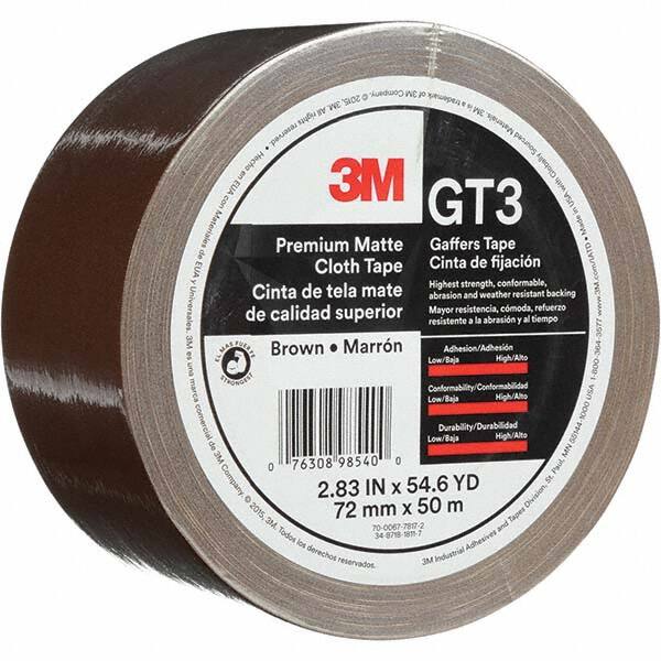 3M - 50m x 72mm x 11 mil Brown Cotton Cloth Gaffers Tape - A1 Tooling