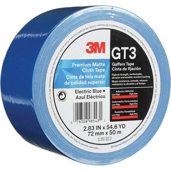 3M - 50m x 72mm x 11 mil Blue Cotton Cloth Gaffers Tape - A1 Tooling