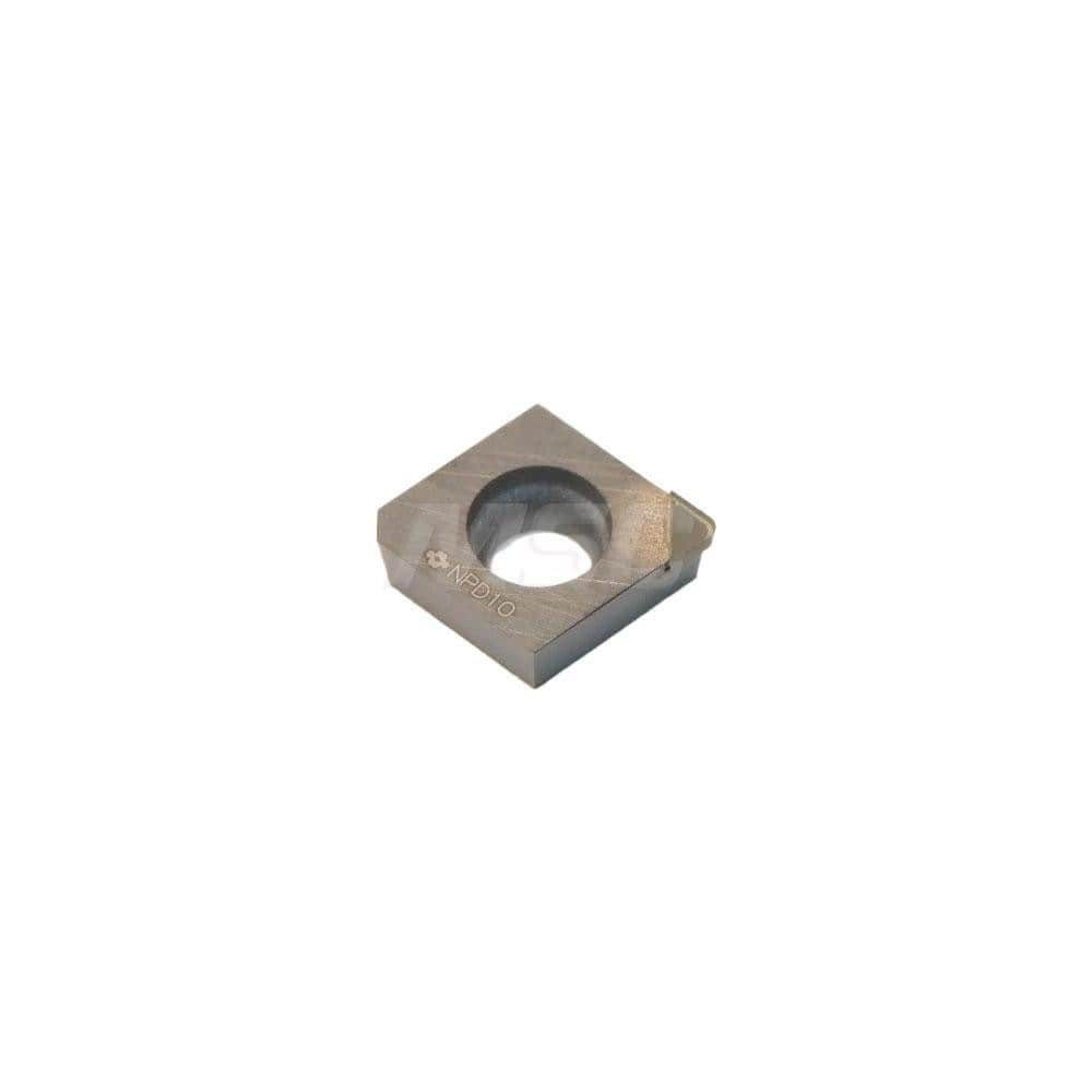 Turning Insert:  CCMA32.51RH NPD10,  Polycrystalline Diamond Uncoated Finish,  Neutral,  0.0709″ Long,  0.0157″ Corner Radius,  80.0 &deg N/A Diamond,  Series  NPD10