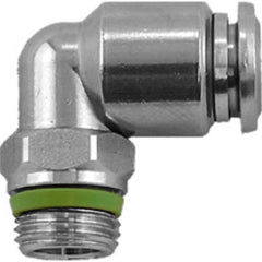 Aignep USA - Metal Push-To-Connect Tube Fittings; Type: Male Elbow Swivel ; Tube Outside Diameter (mm): 10 ; Maximum Working Pressure: 290.000 ; Connection Style: Push to Connect ; Connection Type: Push to Connect ; Material: 316L Stainless Steel - Exact Industrial Supply