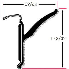 Fairchild Industries - Automotive Replacement Parts; Type: Belt Weatherstrip ; Application: Beltline With Stainless Steel Bead Rigid Flocked Lining Rubber Covered, 48 In. - Exact Industrial Supply