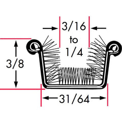 Fairchild Industries - Automotive Replacement Parts; Type: Window Channel ; Application: Stainless Steel Beaded Steel Core Channel with Rigid Polypropylene Pile Lining Uncovered, 36 In. - Exact Industrial Supply