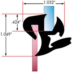Fairchild Industries - Automotive Replacement Parts; Type: Self-Sealing Weatherstrip ; Application: One Piece Rubber Glass Sealing Weatherstrip for Windshields, , 25 Ft., Each - Exact Industrial Supply