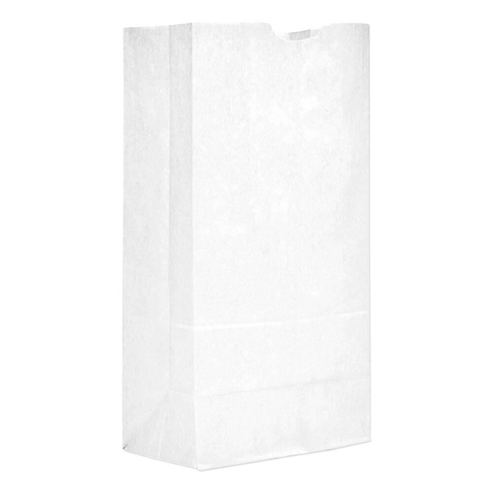 GEN - Paper Bags; Type: Grocery Bag ; Color: White ; Size: 8-1/4 x 5-15/16 x 16-1/8 ; Material: Paper - Exact Industrial Supply