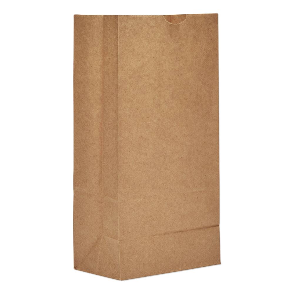 GEN - Paper Bags; Type: Grocery Bag ; Color: Kraft ; Size: 6-1/8 x 4-1/8 x 12-7/16 ; Material: Paper - Exact Industrial Supply