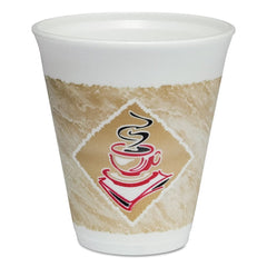 DART - Paper & Plastic Cups, Plates, Bowls & Utensils; Breakroom Accessory Type: Foam Cups ; Breakroom Accessory Description: Cups-Hot/Cold Drink; Foam ; Color: Brown/Red/White - Exact Industrial Supply