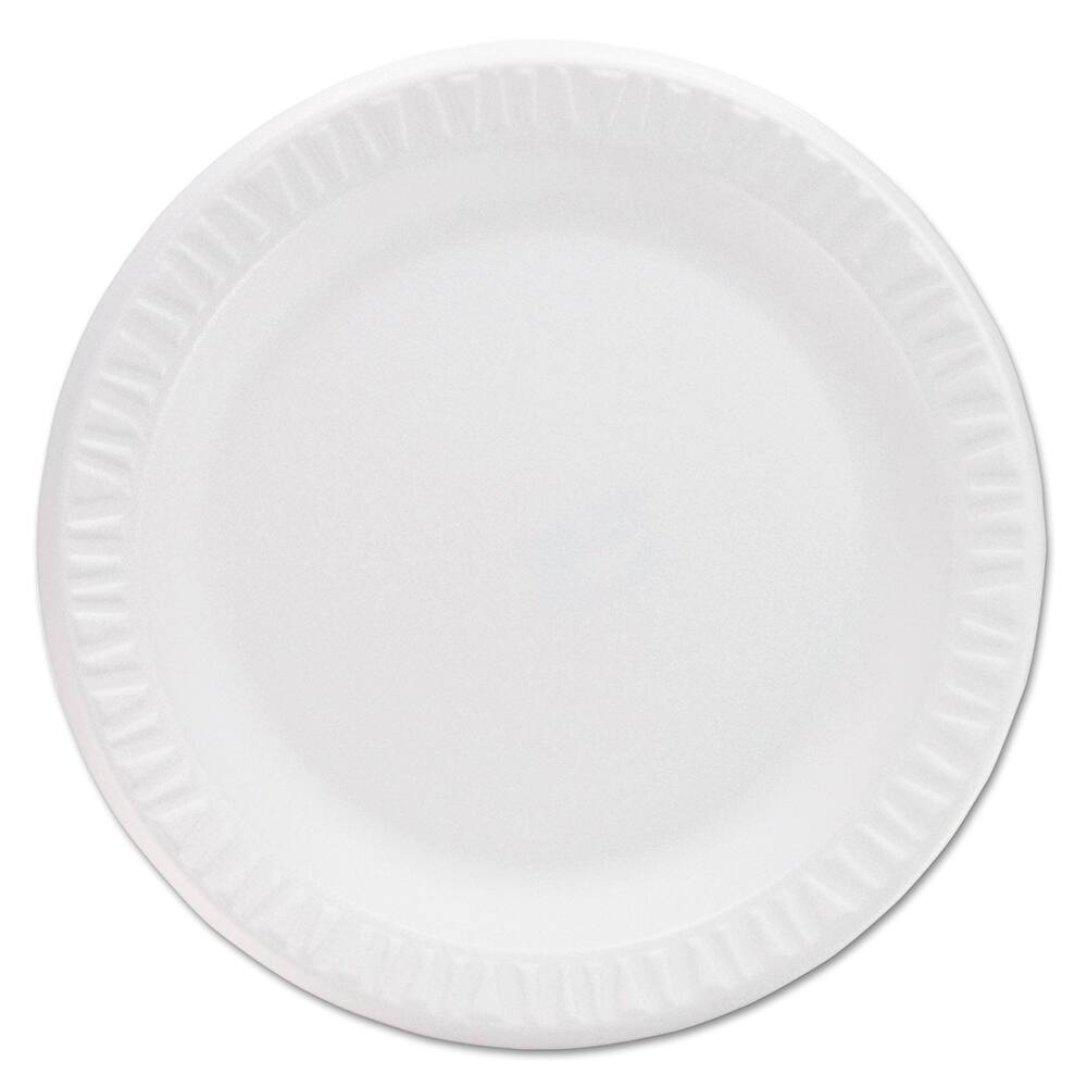 DART - Paper & Plastic Cups, Plates, Bowls & Utensils; Breakroom Accessory Type: Plates ; Breakroom Accessory Description: Dinnerware-Plate; Foam ; Color: White - Exact Industrial Supply