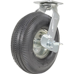 Vestil - Standard Casters; Mount: With Holes ; Style: Swivel w/Brake ; Wheel Diameter: 10 (Inch); Wheel Width: 3 (Inch); Overall Height (Inch): 12-1/2 ; Load Capacity (Lb.): 300.000 - Exact Industrial Supply