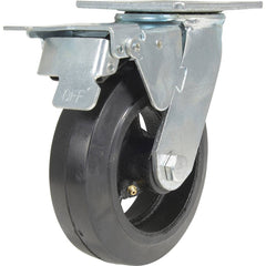 Vestil - Standard Casters; Mount: With Holes ; Style: Swivel w/Total Brake ; Wheel Diameter: 6 (Inch); Wheel Width: 2 (Inch); Overall Height (Inch): 7-1/2 ; Load Capacity (Lb.): 507.000 - Exact Industrial Supply