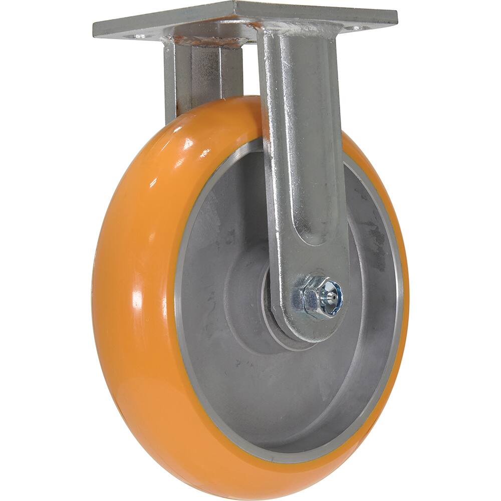 Vestil - Standard Casters; Mount: With Holes ; Style: Rigid ; Wheel Diameter: 8 (Inch); Wheel Width: 2 (Inch); Overall Height (Inch): 9-1/2 ; Load Capacity (Lb.): 2000.000 - Exact Industrial Supply