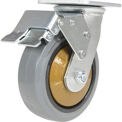 Vestil - Standard Casters; Mount: With Holes ; Style: Swivel w/Total Brake ; Wheel Diameter: 6 (Inch); Wheel Width: 2 (Inch); Overall Height (Inch): 7-1/2 ; Load Capacity (Lb.): 771.000 - Exact Industrial Supply