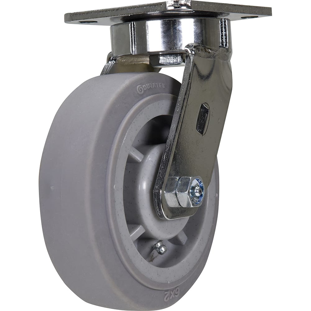 Vestil - Standard Casters; Mount: With Holes ; Style: Swivel ; Wheel Diameter: 6 (Inch); Wheel Width: 2 (Inch); Overall Height (Inch): 7-1/2 ; Load Capacity (Lb.): 600.000 - Exact Industrial Supply