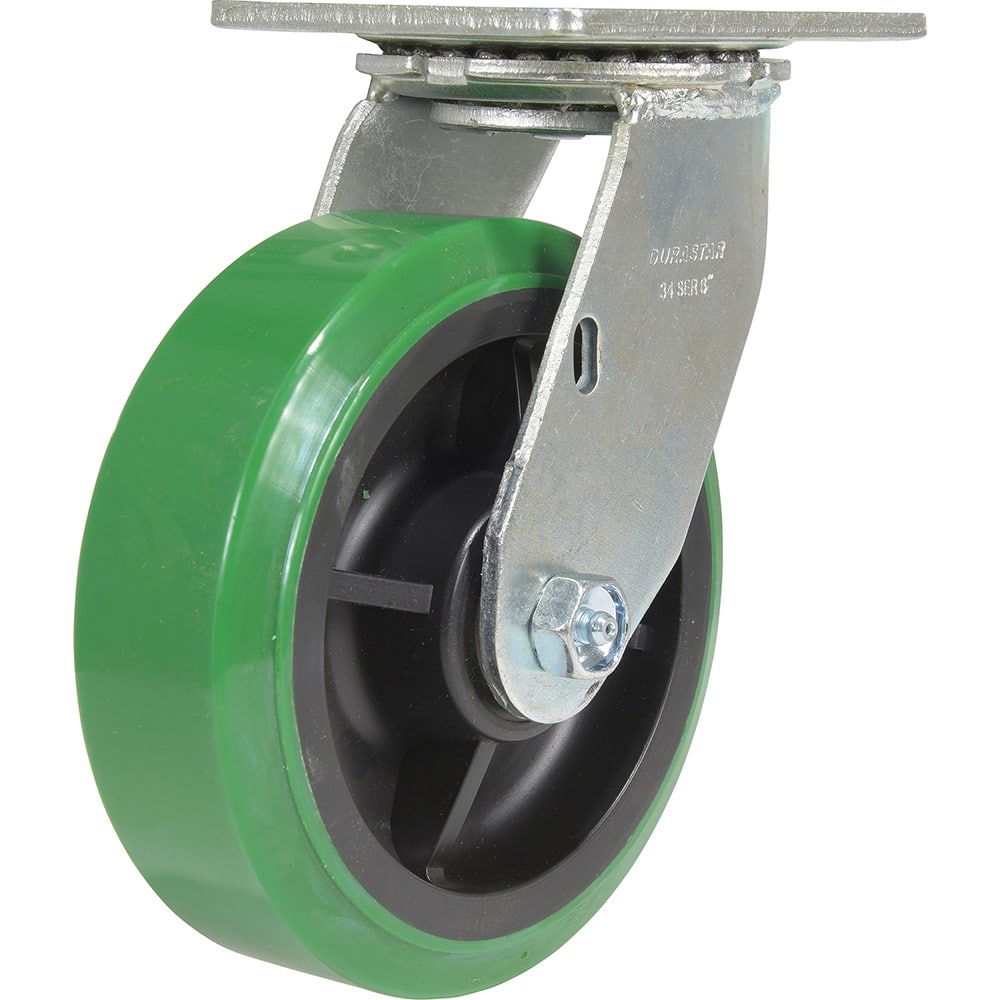 Vestil - Standard Casters; Mount: With Holes ; Style: Swivel ; Wheel Diameter: 6 (Inch); Wheel Width: 2 (Inch); Overall Height (Inch): 7-1/2 ; Load Capacity (Lb.): 900.000 - Exact Industrial Supply