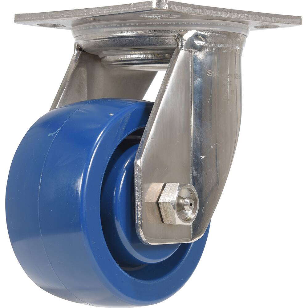 Vestil - Standard Casters; Mount: With Holes ; Style: Swivel ; Wheel Diameter: 4 (Inch); Wheel Width: 2 (Inch); Overall Height (Inch): 5-3/4 ; Load Capacity (Lb.): 800.000 - Exact Industrial Supply