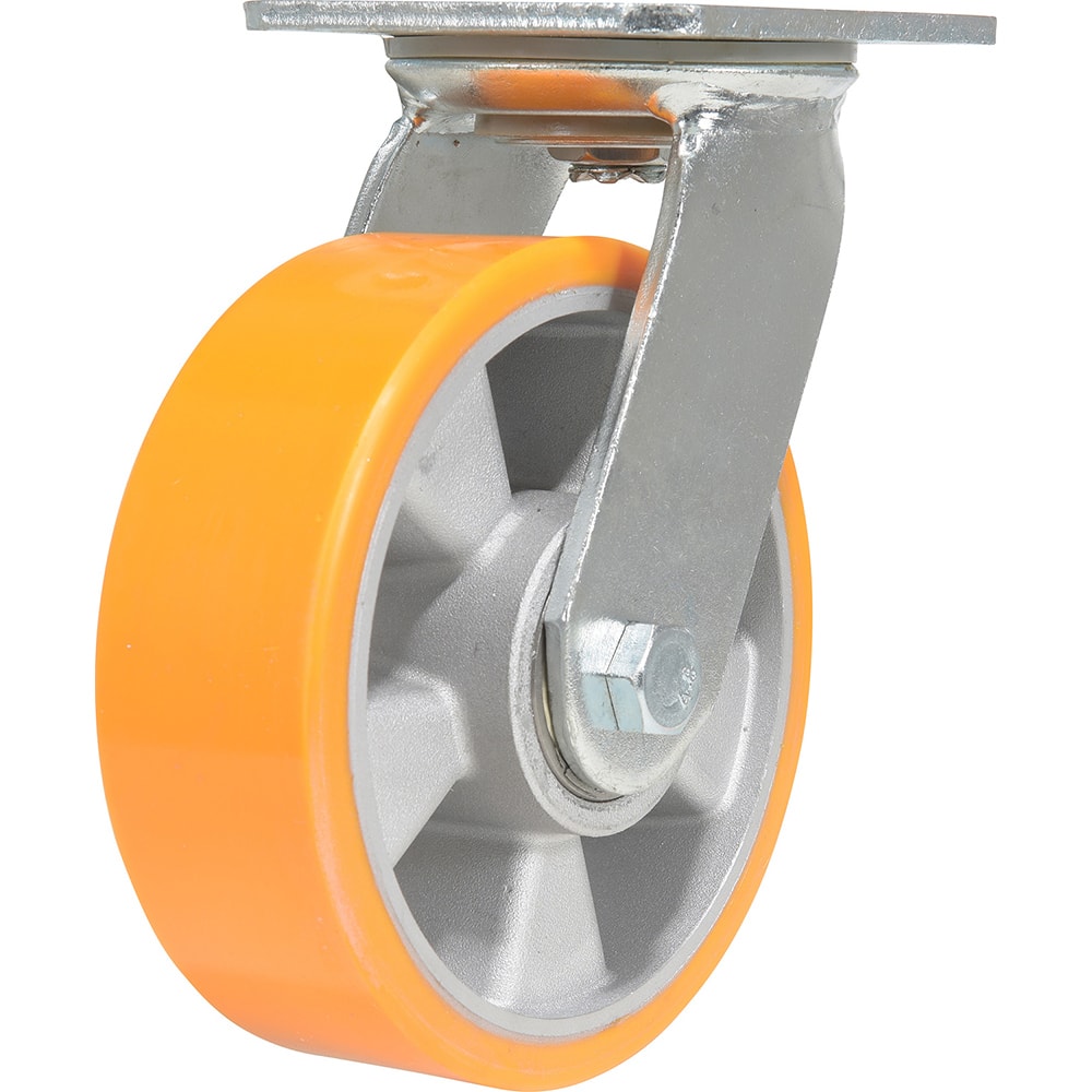 Vestil - Standard Casters; Mount: With Holes ; Style: Swivel ; Wheel Diameter: 6 (Inch); Wheel Width: 2 (Inch); Overall Height (Inch): 7-1/2 ; Load Capacity (Lb.): 1212.000 - Exact Industrial Supply