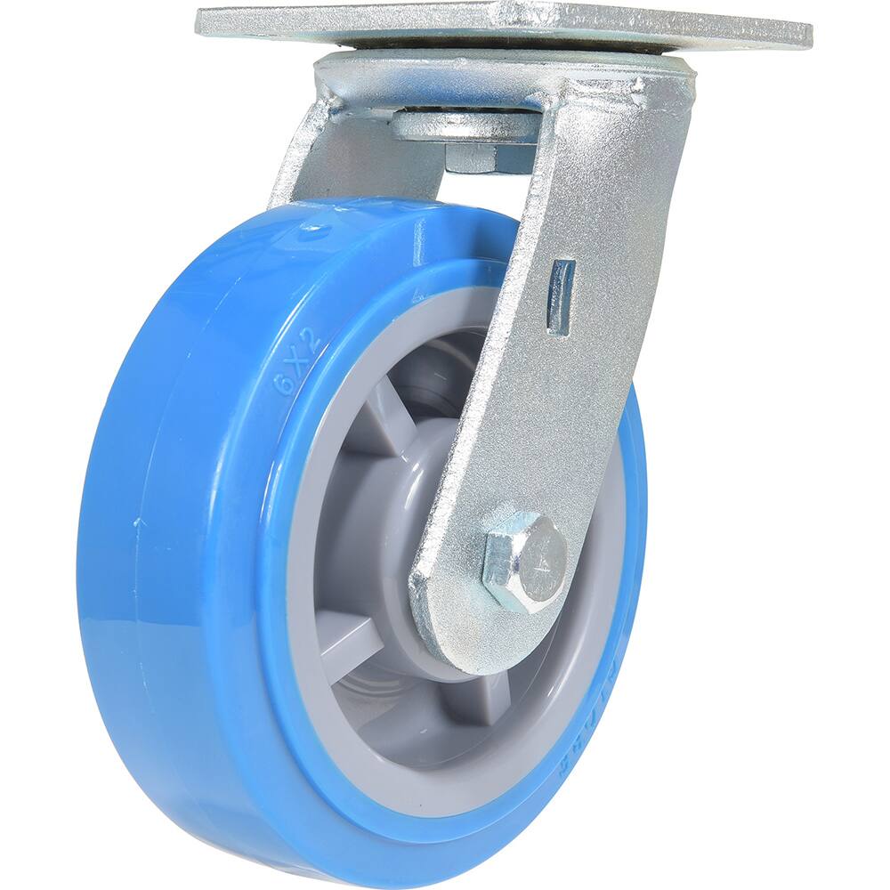 Vestil - Standard Casters; Mount: With Holes ; Style: Swivel ; Wheel Diameter: 6 (Inch); Wheel Width: 2 (Inch); Overall Height (Inch): 7-9/16 ; Load Capacity (Lb.): 903.000 - Exact Industrial Supply