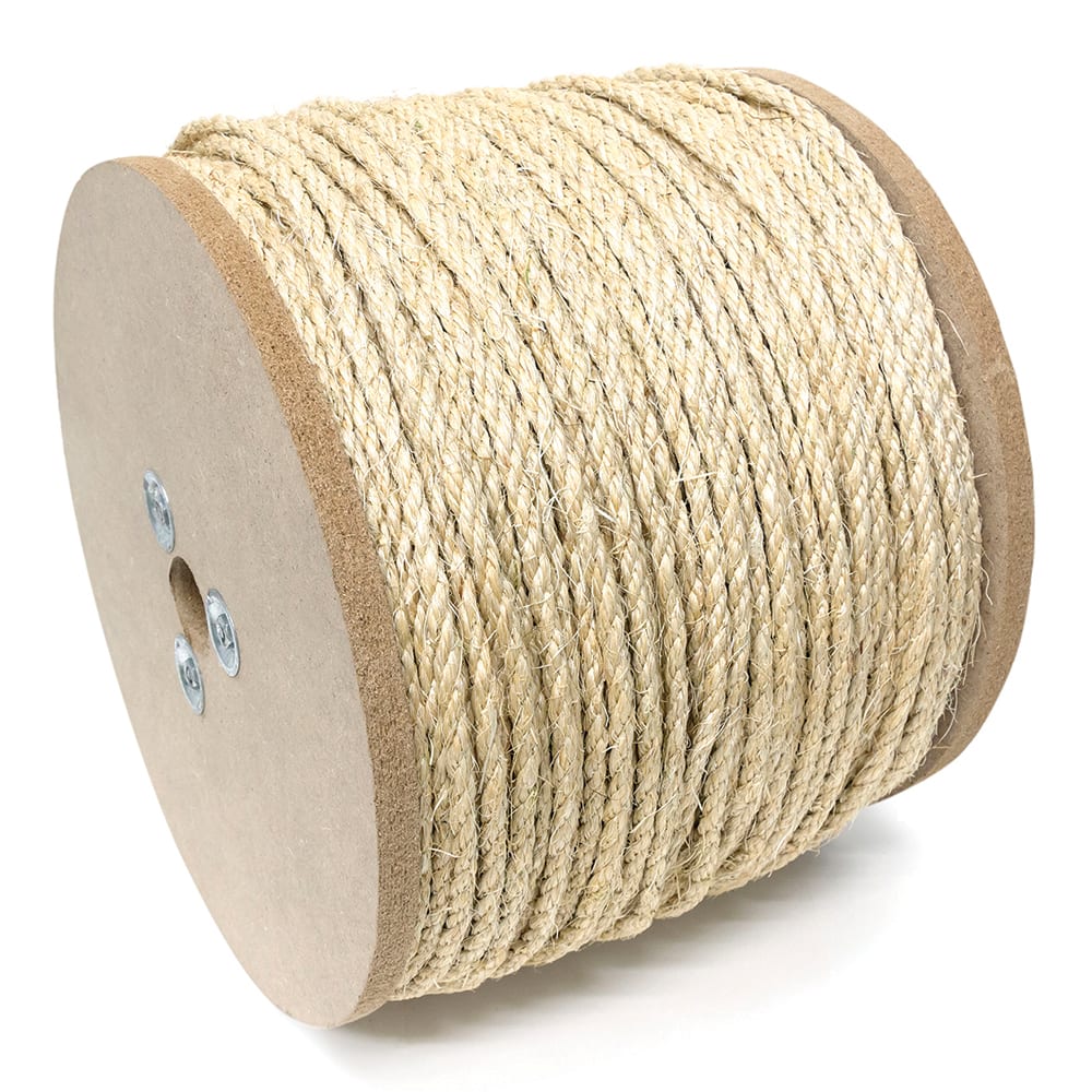 Mibro - Rope; Type: Twisted Rope ; Head/Holder Diameter (Inch): 1/2 ; Material: Sisal ; Load Capacity (Lb.): 115.000 ; Maximum Length: 300.00 ; Color: Natural - Exact Industrial Supply