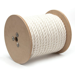 Mibro - Rope; Type: Twisted Rope ; Head/Holder Diameter (Inch): 3/8 ; Material: Cotton ; Load Capacity (Lb.): 100.000 ; Maximum Length: 300.00 ; Color: Natural - Exact Industrial Supply